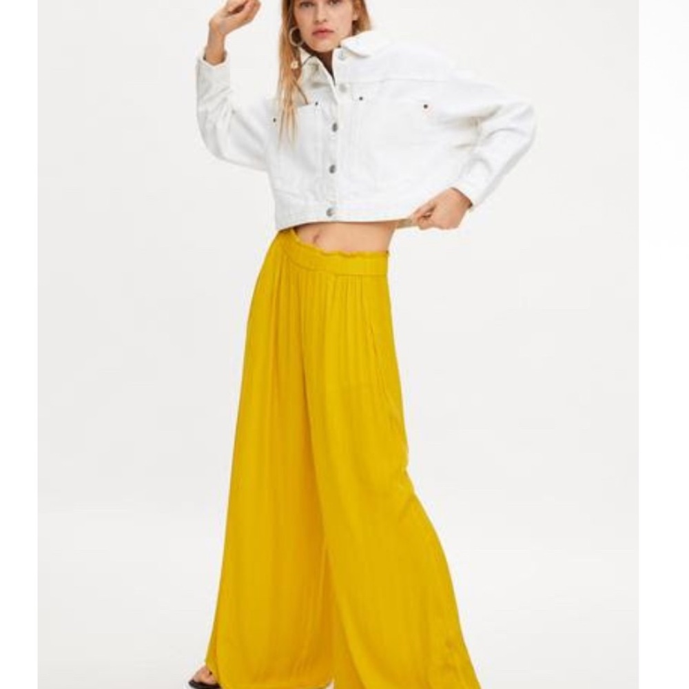 Zara Wide Flowy Pants, Sz XL
